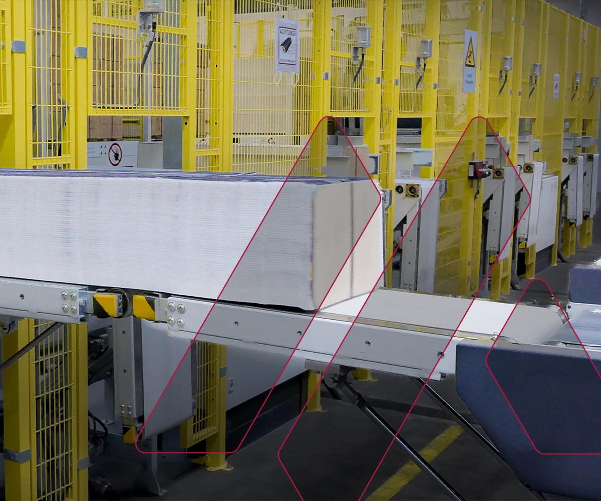 Log Shuttle von Inlog-Gämmerler – Transportsystem für Druckprodukte in der Weiterverarbeitung.